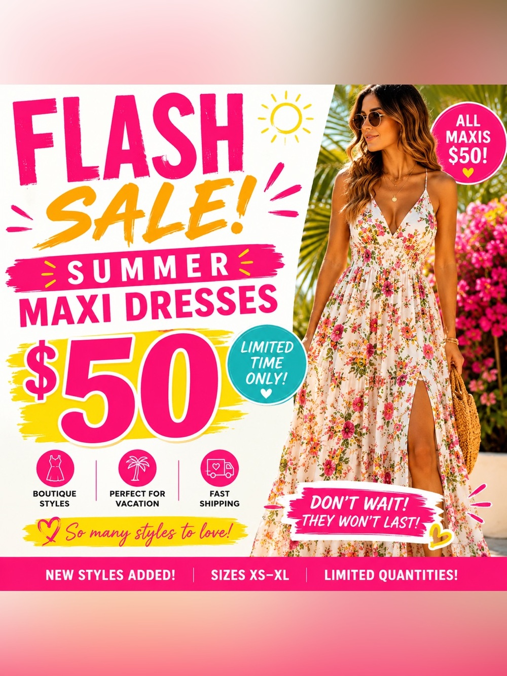 FLASH SALE ☀️ Summer Maxi Dresses $50 | Boutique Styles | Vacation Dresses